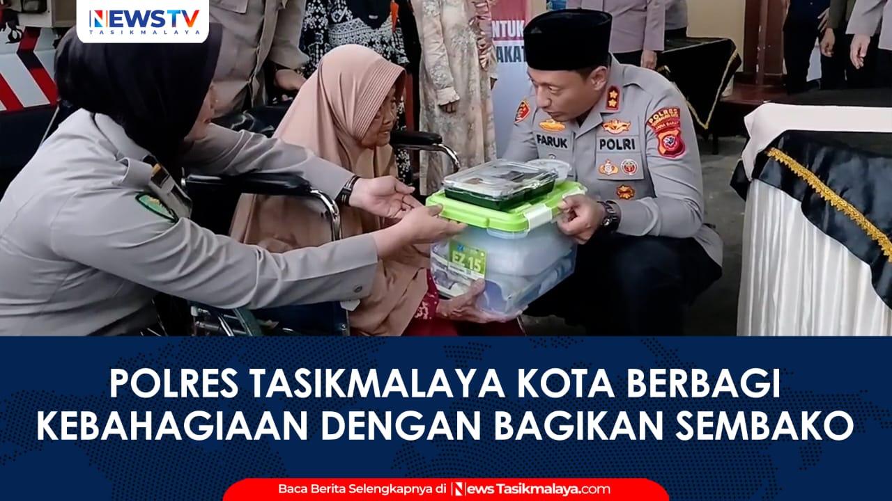 VIDEO: Polres Tasikmalaya Kota Gelar Bakti Sosial Polri, Salurkan Bantuan Sembako untuk Warga Kurang Mampu