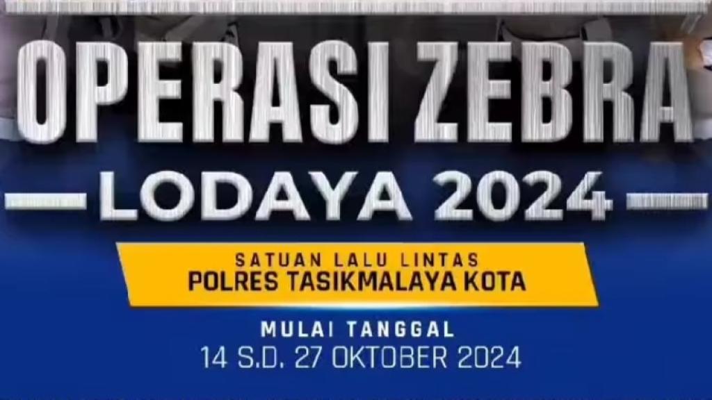 Mulai Besok, Polres Tasikmalaya Kota Gelar Operasi Zebra Lodaya 2024, Ini Sasarannya