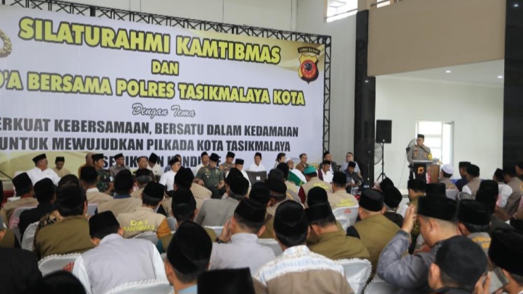 Polres Tasikmalaya Kota Gelar Silaturahmi Kamtimbas dan Doa Bersama Menjelang Pilkada 2024
