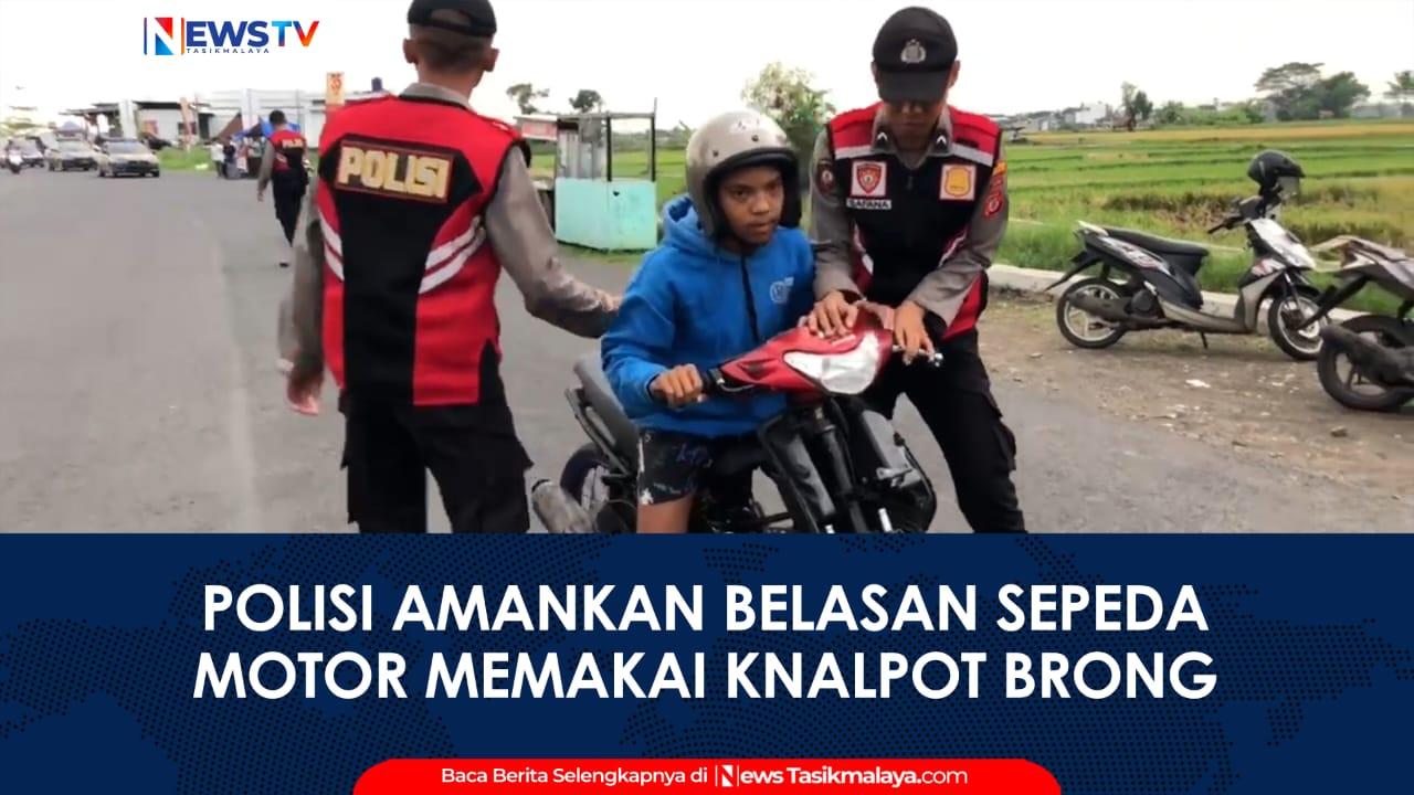 VIDEO: Polres Tasikmalaya Kota Tindak Pengendara Motor dengan Knalpot Brong