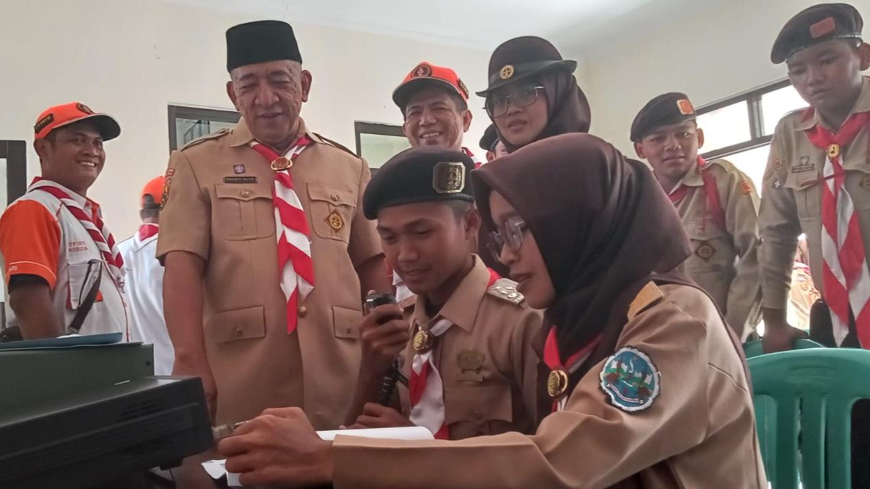Pramuka Kota Banjar Ikuti Jambore Daring Terbesar di Dunia melalui JOTA-JOTI
