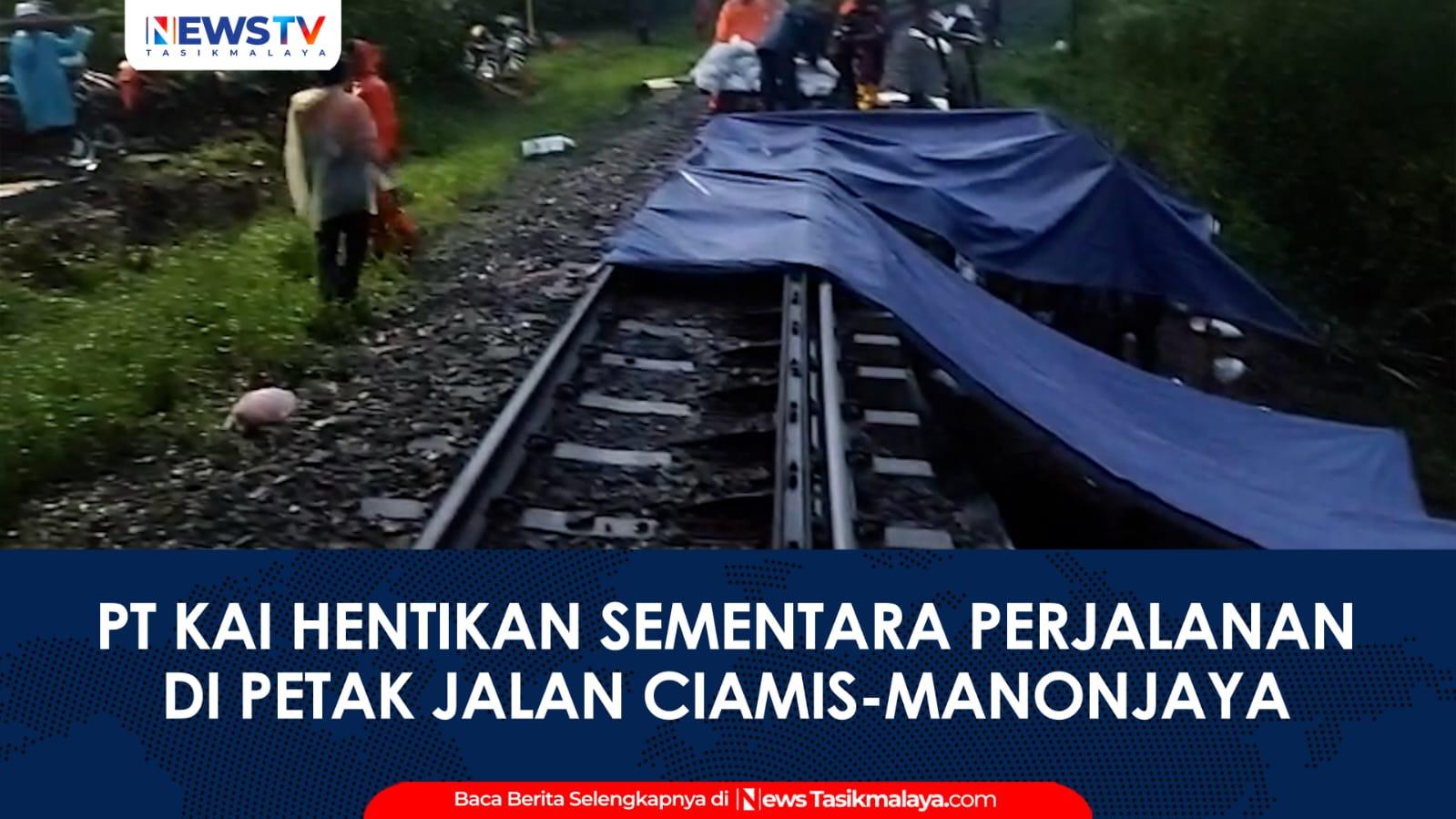 VIDEO: PT KAI Bersama TNI-Polri dan Relawan Lakukan Perbaikan Jalur Rel Kereta Api yang Terbawa Longsor di Manonjaya Tasikmalaya