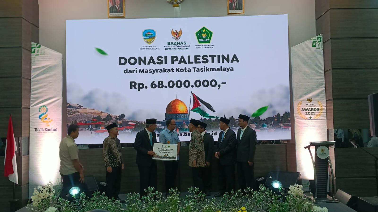 Puluhan Juta Rupiah Donasi Warga Kota Tasikmalaya untuk Palestina Disalurkan Melalui Baznas