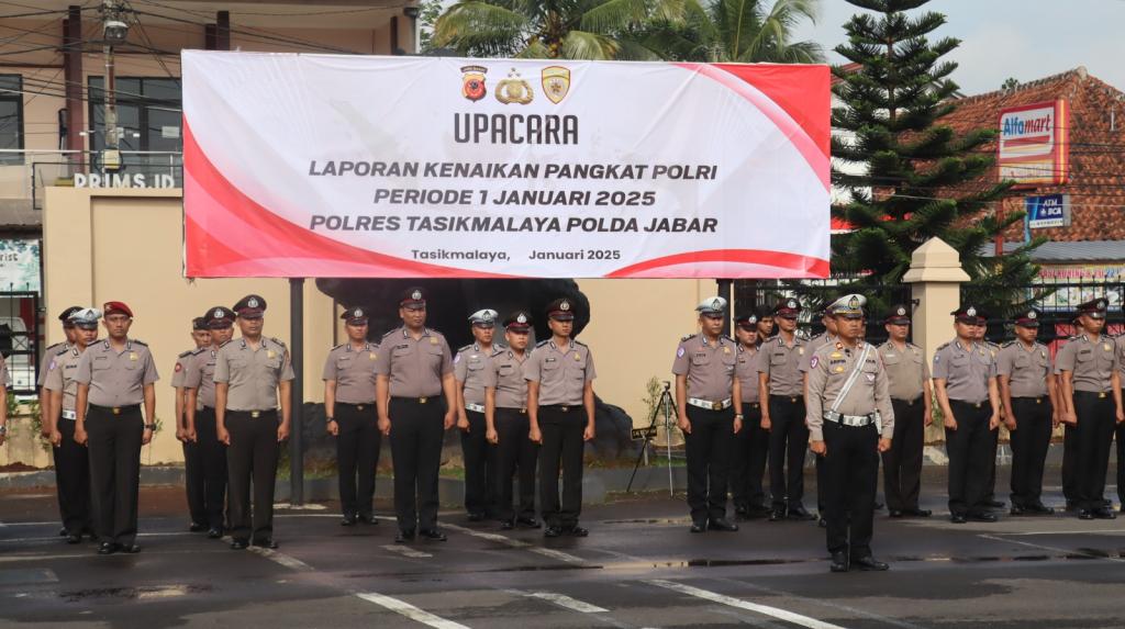 Puluhan Personel Polres Tasikmalaya Naik Pangkat Satu Tingkat Lebih Tinggi