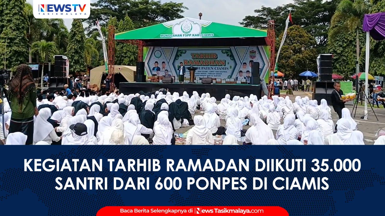 VIDEO: Puluhan Ribu Santri Munggahan di Alun-Alun Ciamis, Tradisi Sambut Ramadhan Penuh Kebersamaan dengan Makan Nasi Liwet