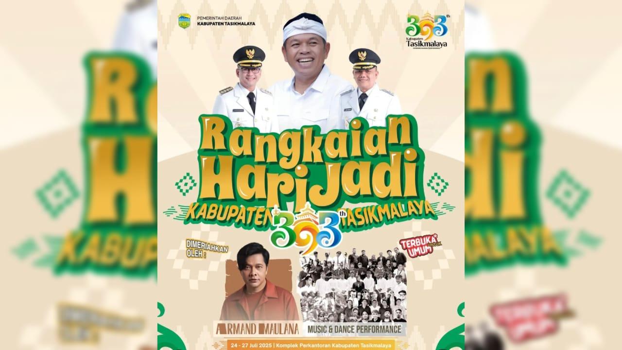 Rangkaian Hari Jadi Kabupaten Tasikmalaya ke-393, Dimeriahkan Panggung Hiburan Rakyat, Pawai Jampana dan Arman Maulana