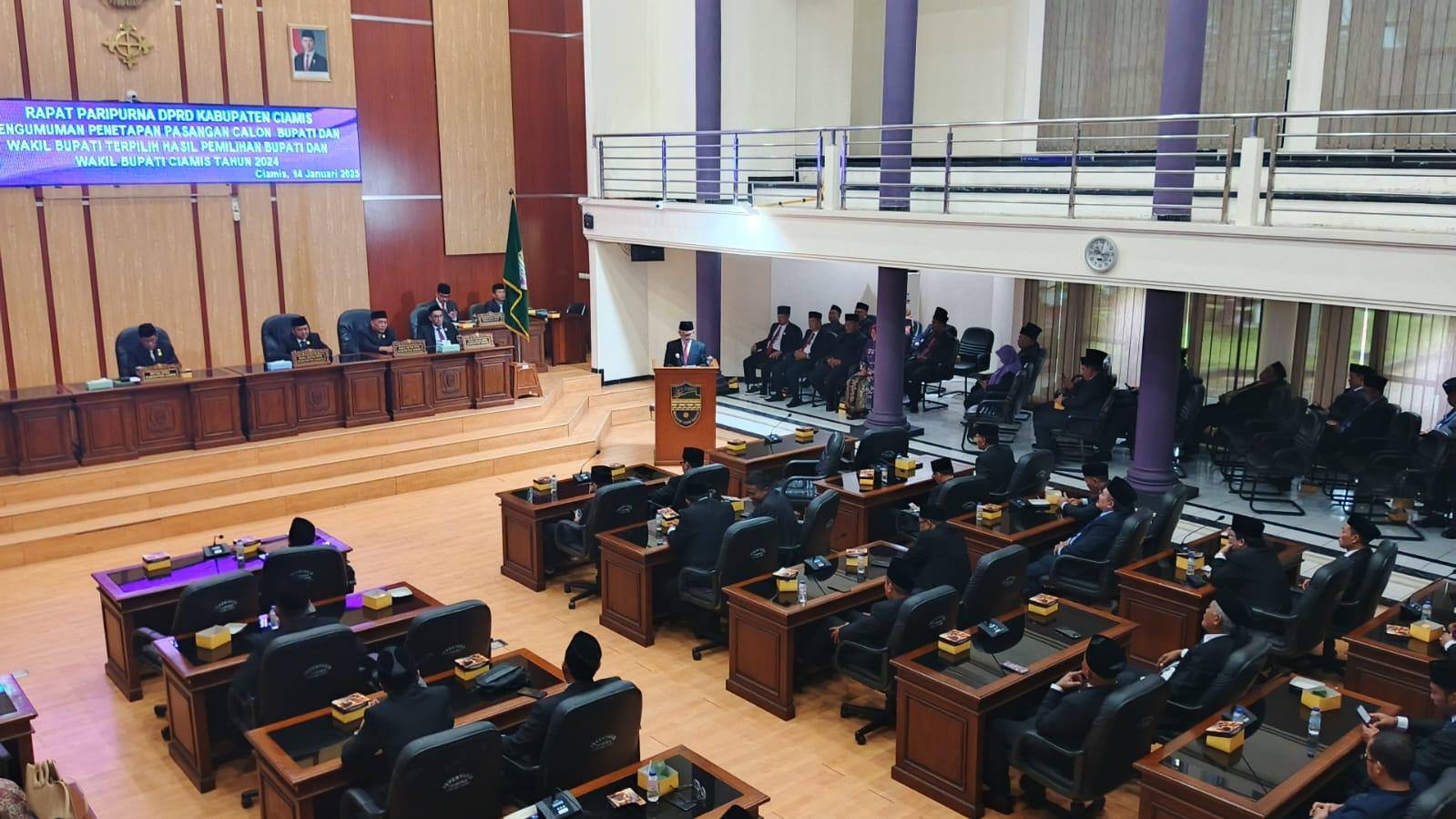 Rapat Paripurna DPRD Ciamis: Herdiat Sunarya Diusulkan sebagai Bupati Terpilih ke Kemendagri