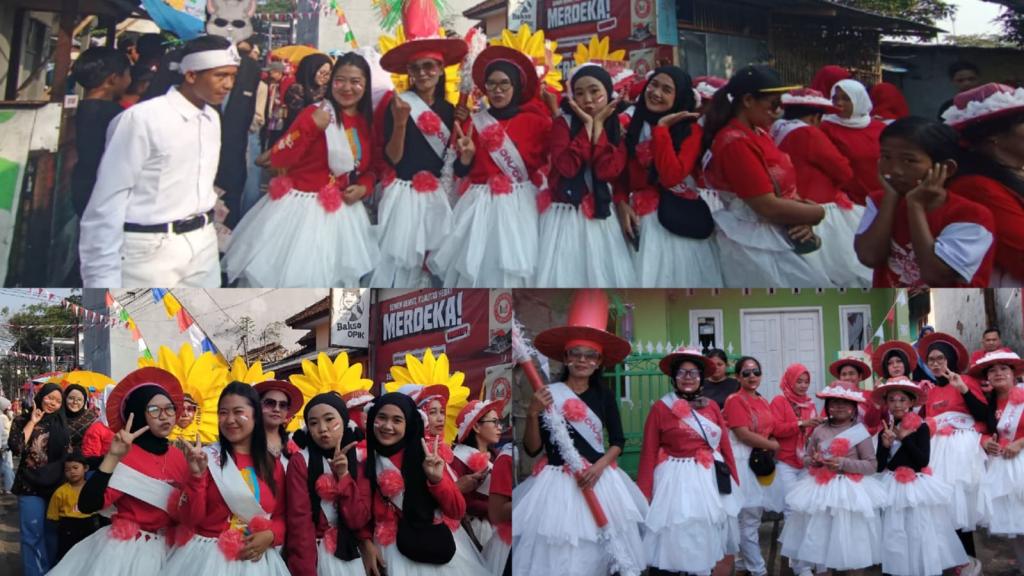 Ratusan Warga Cipicung Tasikmalaya Meriahkan Pawai Karnaval HUT ke-80 RI