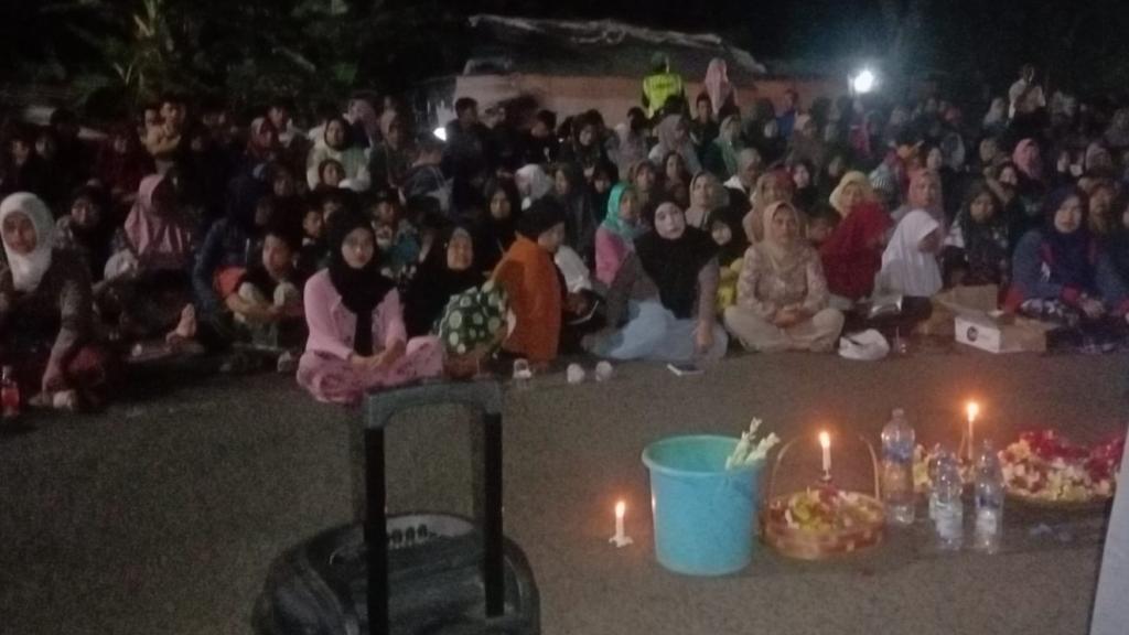 Ratusan Warga Tahlilan dan Doa Bersama di TKP Tewasnya Pelajar Korban Penganiayaan
