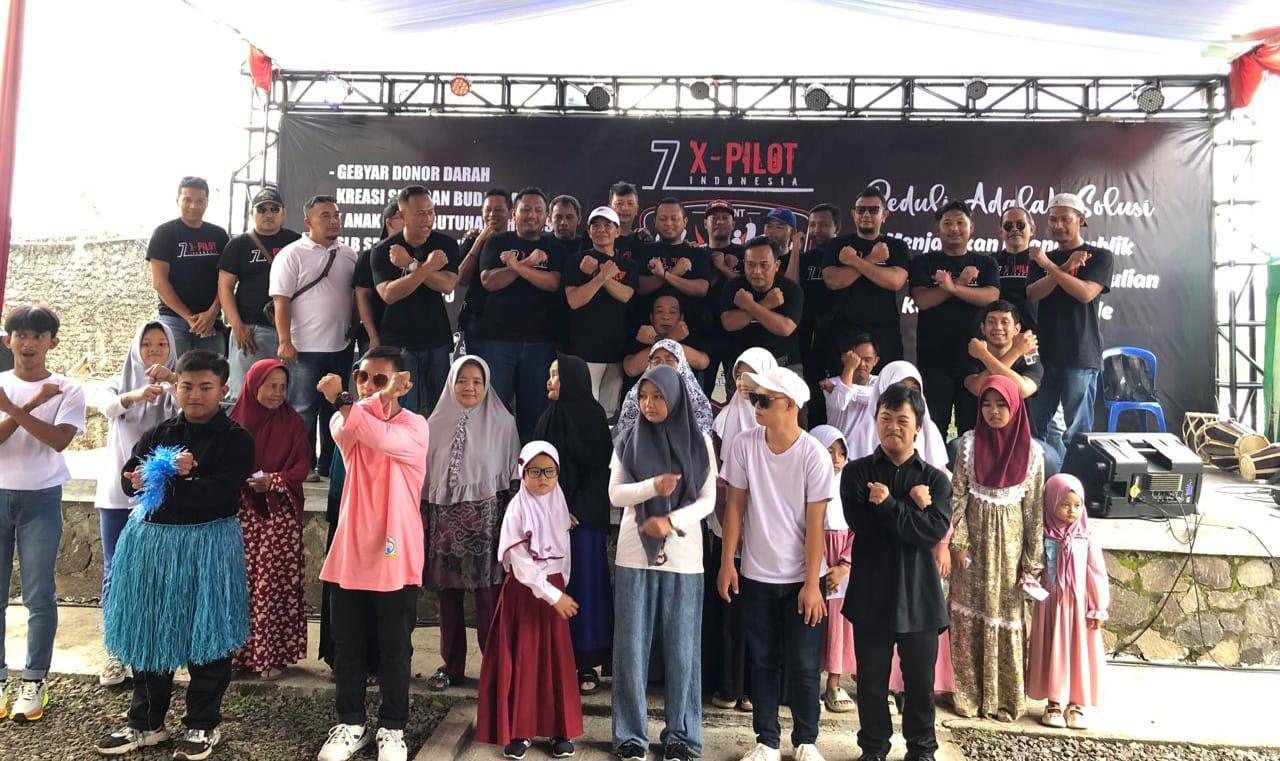 Rayakan HUT ke-7, X-Pilot Indonesia Kota Tasikmalaya Libatkan Kaum Difabel dan Berikan Santunan