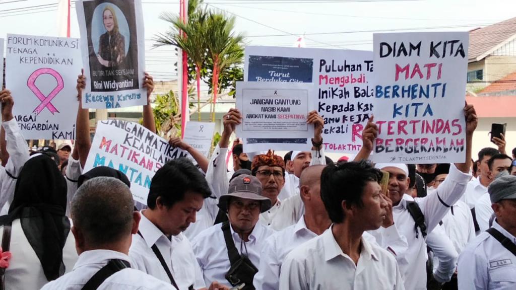 Ribuan Honorer di Kota Banjar Tolak Penundaan Pengangkatan PPPK 2024