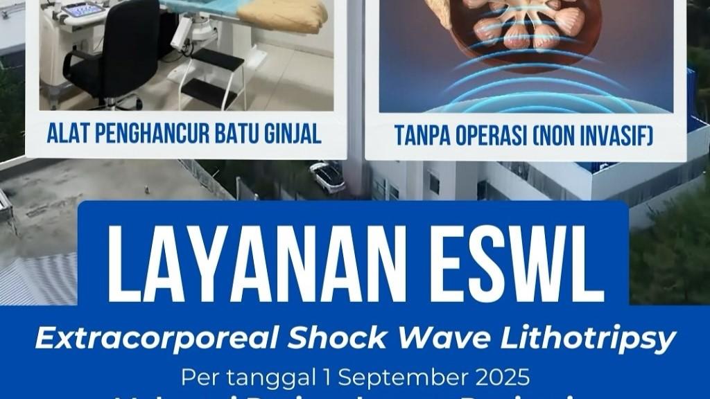 RS TMC Tasikmalaya Hadirkan Layanan ESWL, Penghancur Batu Ginjal Tanpa Operasi, Bisa dengan BPJS Kesehatan