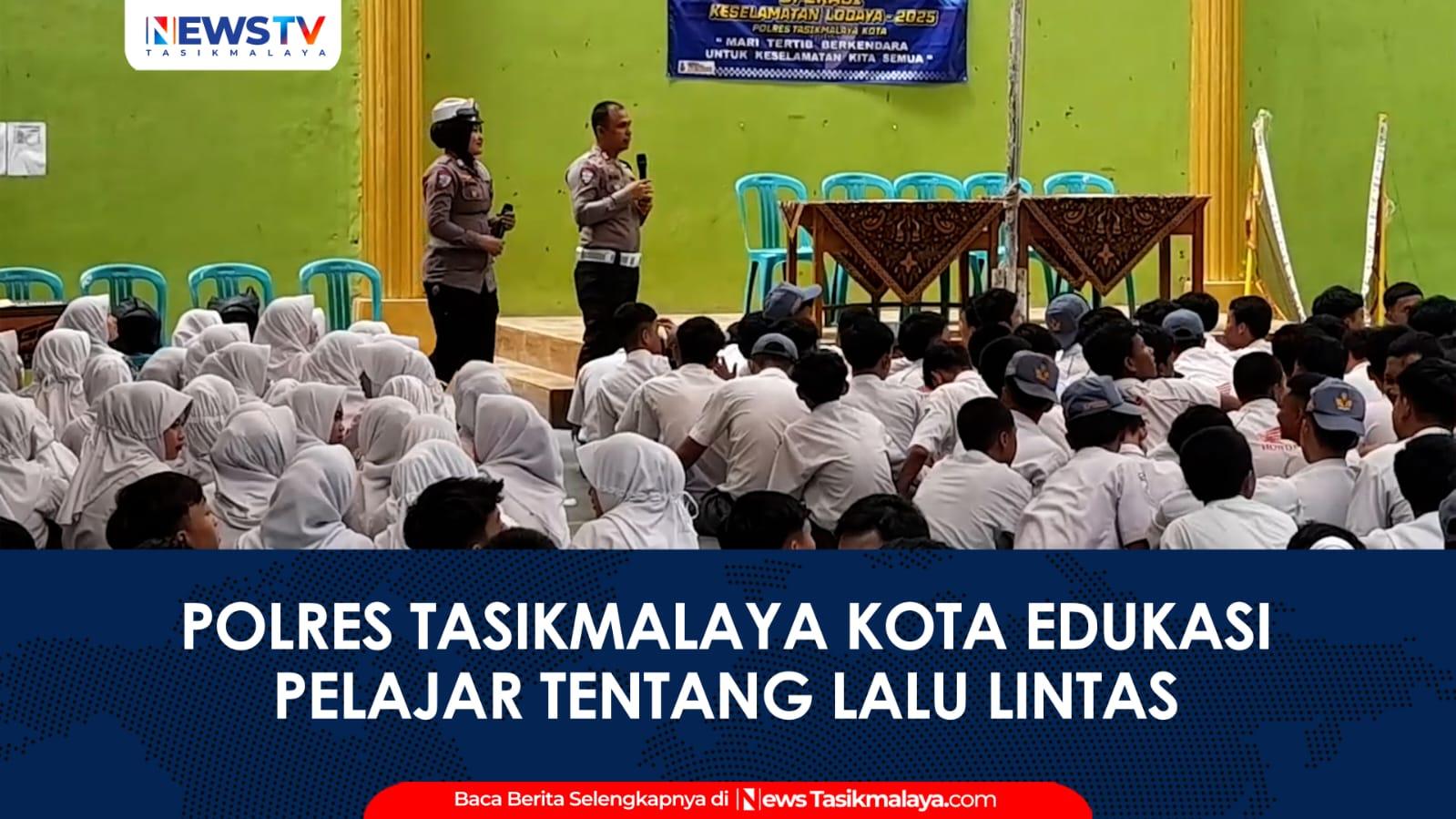 VIDEO: Satlantas Polres Tasikmalaya Kota Sosialisasikan Operasi Keselamatan Lodaya 2025 ke Pelajar