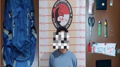 Satnarkoba Polres Tasikmalaya Kota Amankan Seorang Pengedar dan Pengguna Sabu di Kawasan HZ Mustofa