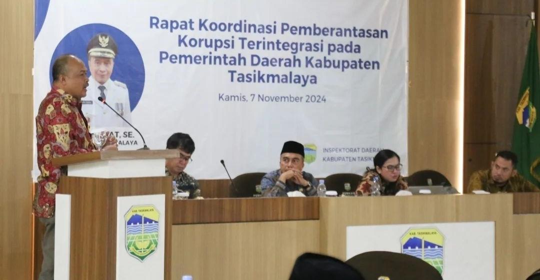 Sekda Zen Pimpin Rakor Pemberantasan Korupsi Terintegrasi di Pemkab Tasikmalaya