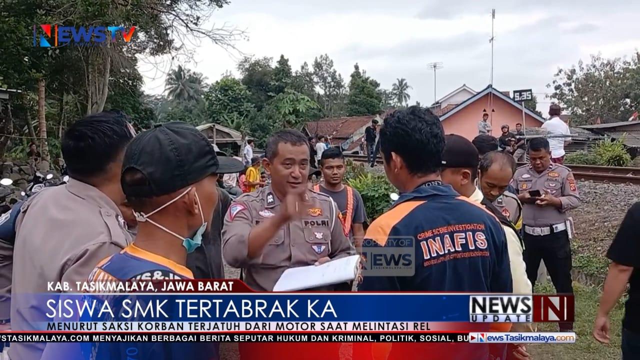 VIDEO: Siswi SMK Tewas Tertabrak Kereta Api di Manonjaya Tasikmalaya, Korban Terseret 20 Meter