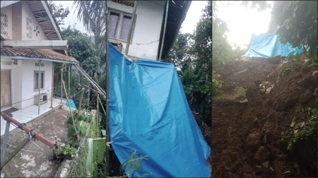 Tebing Longsor di Gunungsari Ciamis, Rumah Nek Nonoh Terancam Ambruk