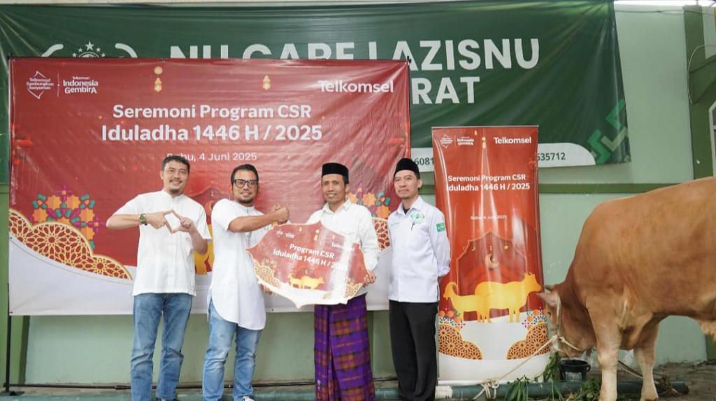 Telkomsel Region Jawa Barat Salurkan Hewan Kurban ke 40 Titik pada Idul Adha 1446 H