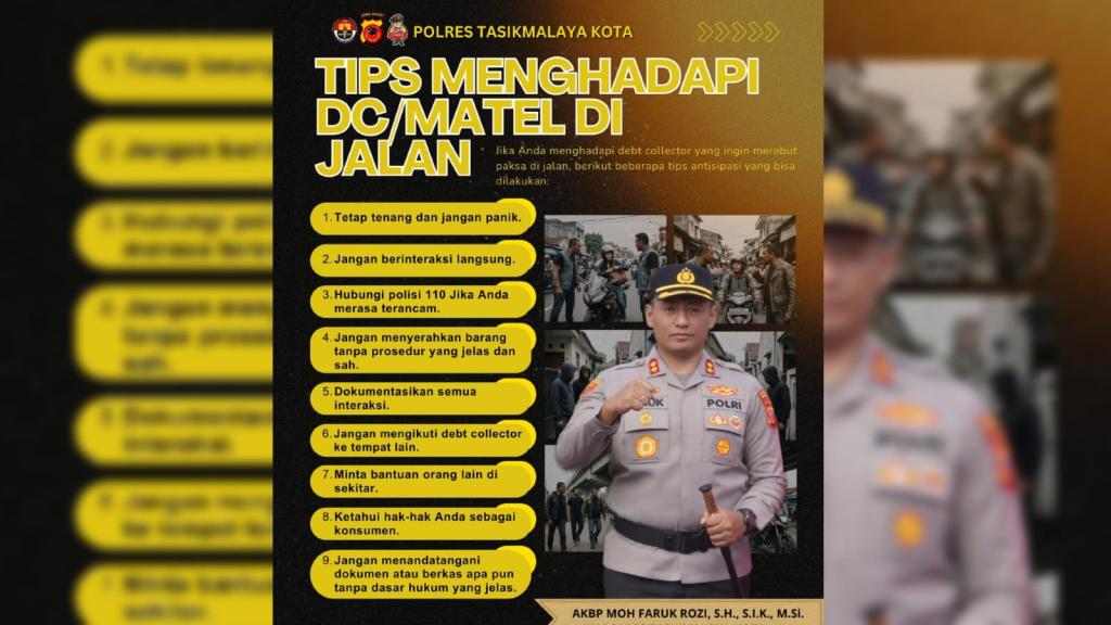 Tips Menghadapi Matel di Jalan dari Polres Tasikmalaya Kota