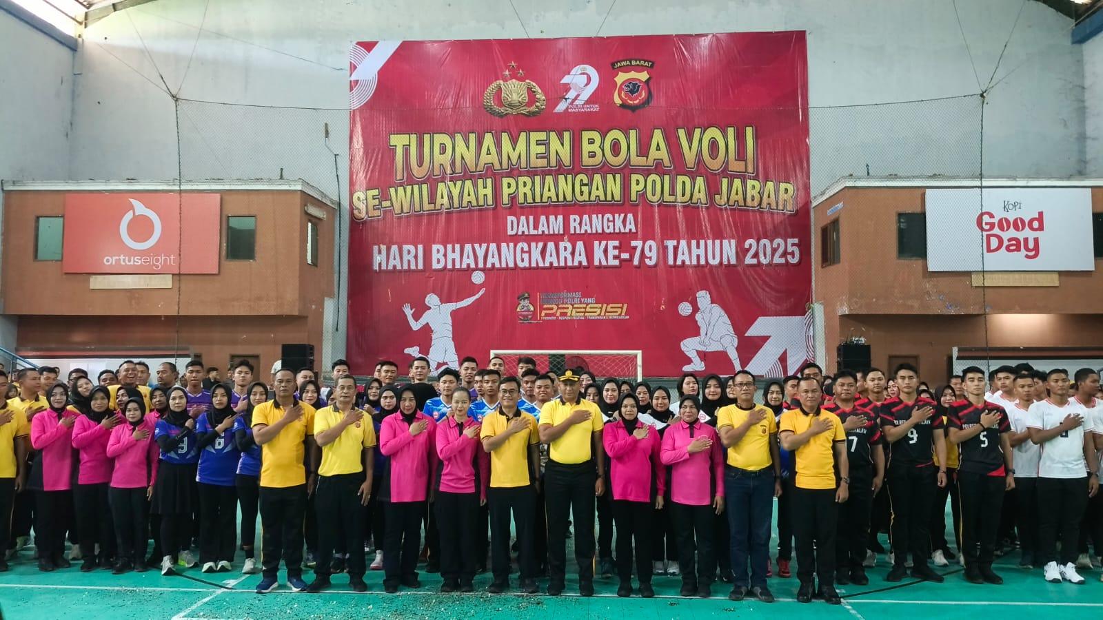 Turnamen Bola Voli se-Priangan Timur Resmi Dibuka, 12 Tim Polres Bertanding di GOR Lidya Tasikmalaya