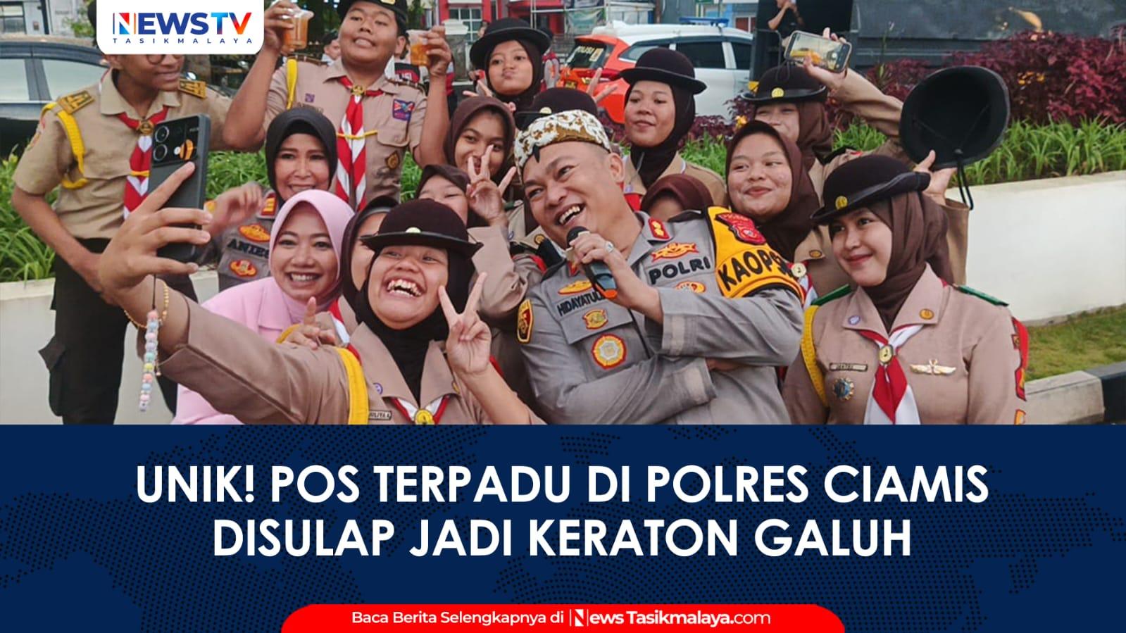 VIDEO: Unik! Pos Terpadu Polres Ciamis Disulap Jadi Keraton Galuh, Manjakan Pemudik dengan Pijat Gratis hingga Live Music