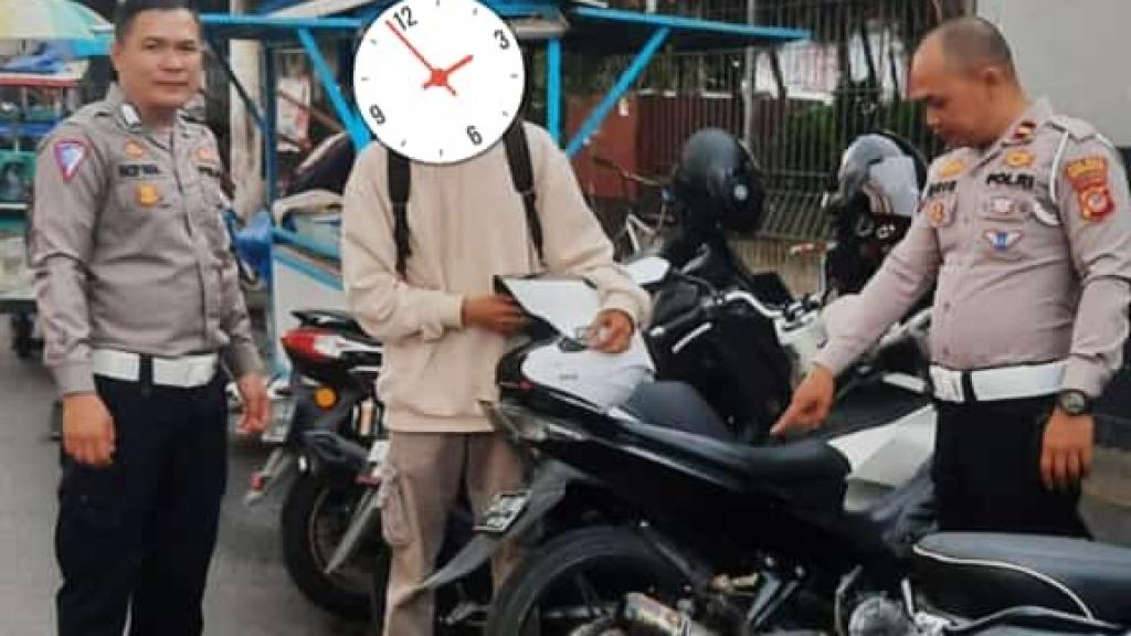 Unit Lantas Polsek Cihideung Polres Tasikmalaya Kota Tertibkan Pengguna Knalpot Bising