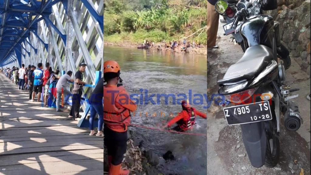 Heboh! Pemuda Diduga Loncat di Jembatan Cirahong Ciamis, Sempat Ngopi dan Tinggalkan Motor