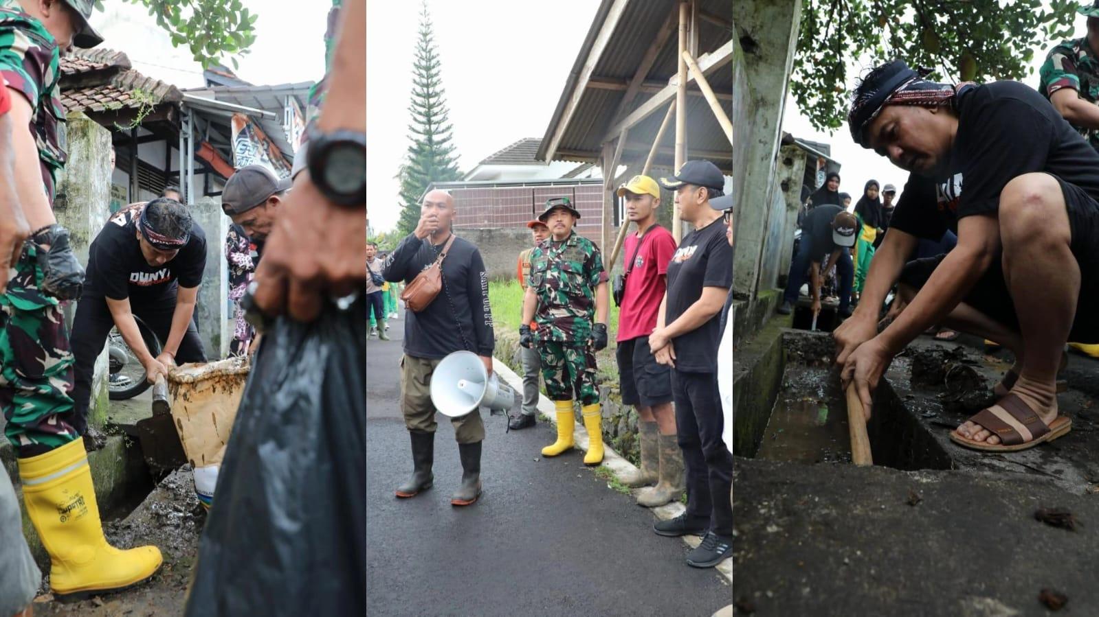 Wakil Wali Kota Tasikmalaya bersama Forkopimda Turun Langsung Keruk Sampah di Drainase Sukanagara