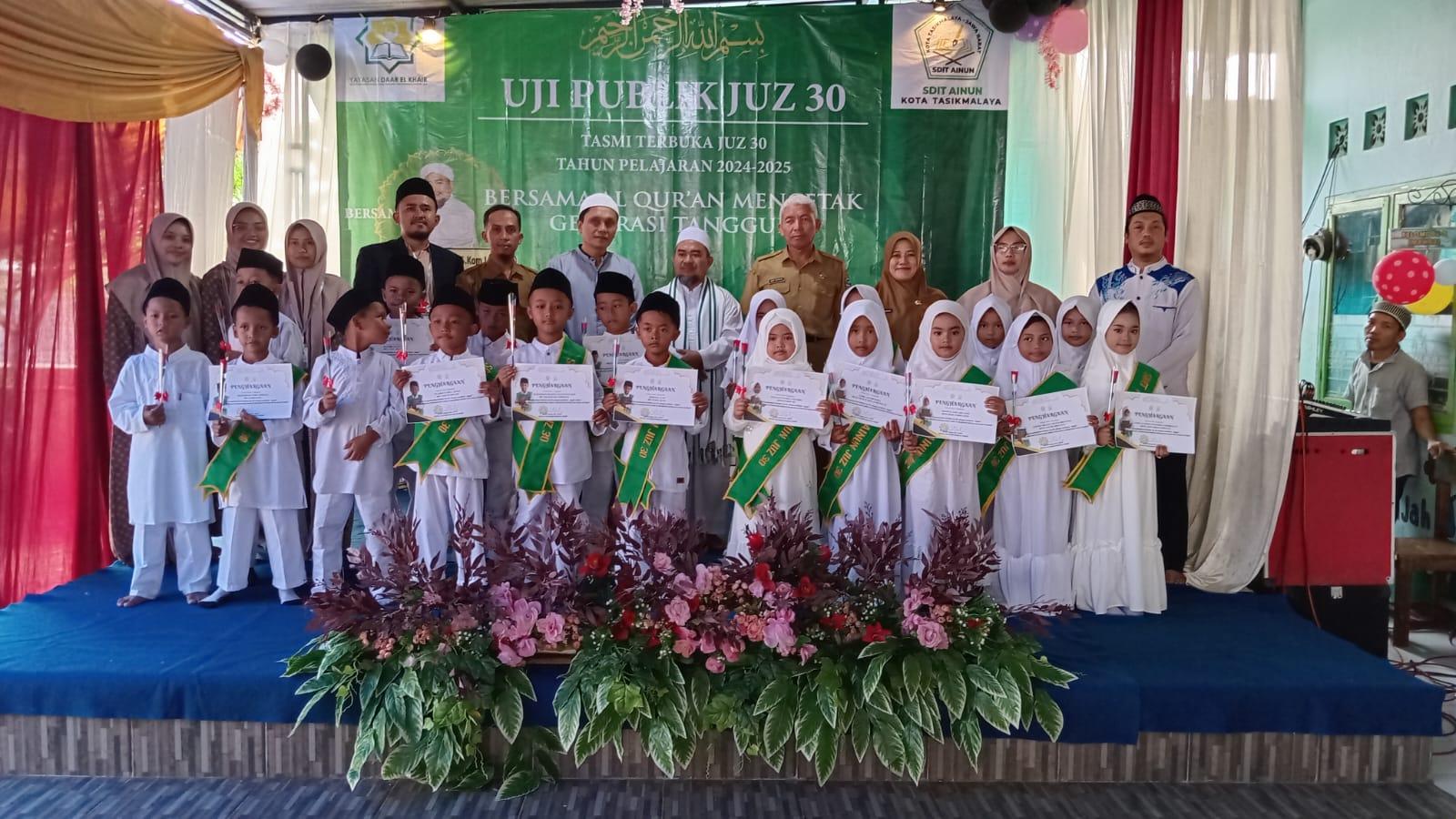 Belum Genap Setahun, SDIT Ainun Kota Tasikmalaya Cetak 19 Hafiz Cilik Juz 30