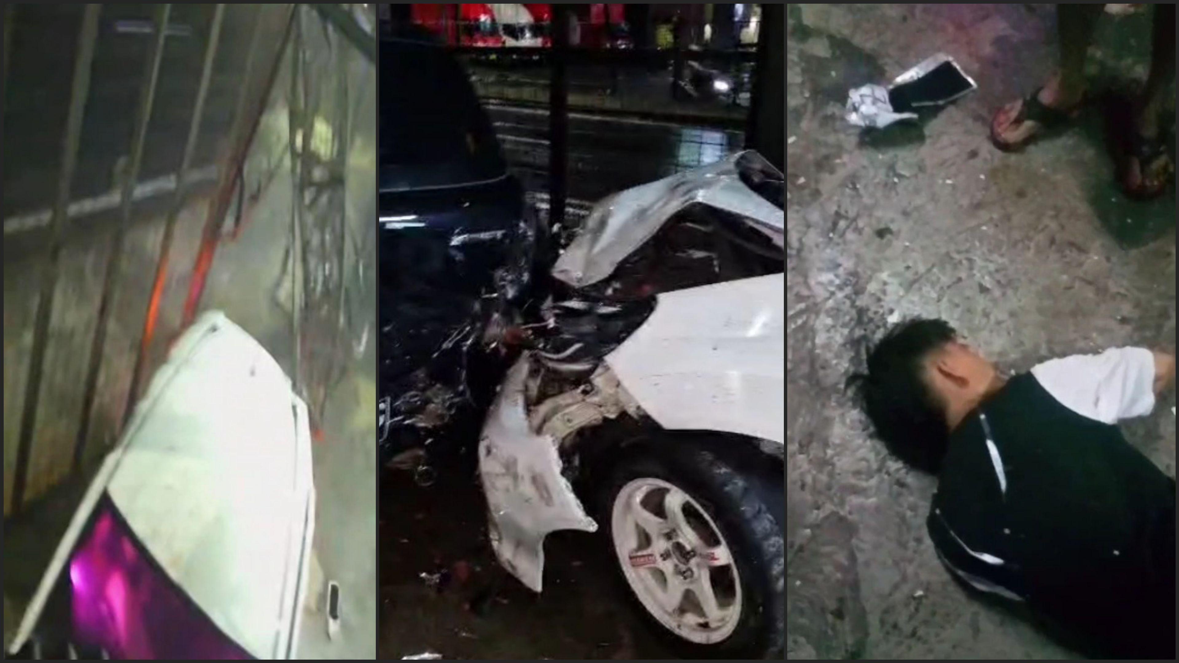 Brio Seruduk Gerbang Kantor PT Larchteam di Jalan Sewaka Tasikmalaya, Mobil yang Terpakir Ikut Dihantam