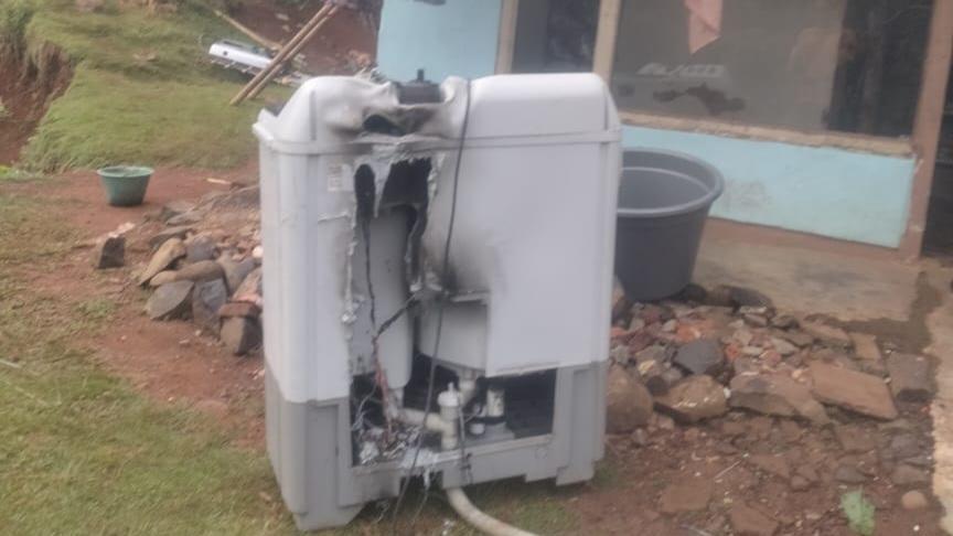 Dapur Rumah Warga Sukadana Terbakar Diduga Akibat Kebocoran Gas, Seorang Alami Luka