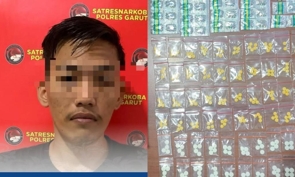 Edarkan Obat Keras Tanpa Izin, Seorang Buruh Ditangkap Satnarkoba Polres Garut di Malangbong