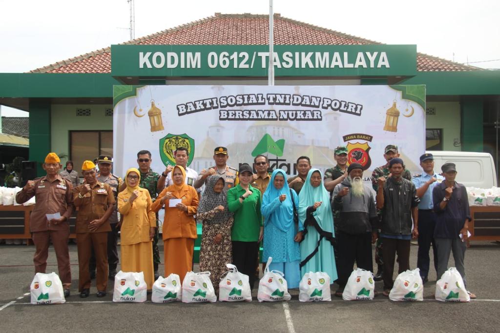Kodim 0612 Tasikmalaya Bersama Polres Tasikmalaya Kota dan PT Nukar Gelar Bakti Sosial untuk Masyarakat