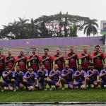 Laga Persahabatan di Bawah Hujan, Polres Ciamis dan Wartawan Jalin Silaturahmi Lewat Sepak Bola