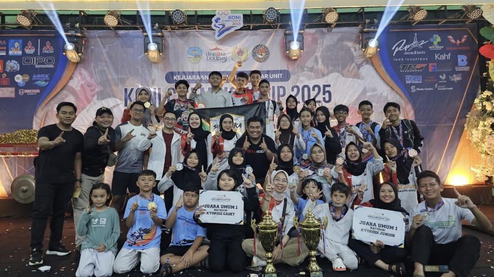 2 Tim Taekwondo Kabupaten Tasikmalaya Raih Juara Umum di Kejuaraan Taekwondo KONI Kota Tasikmalaya