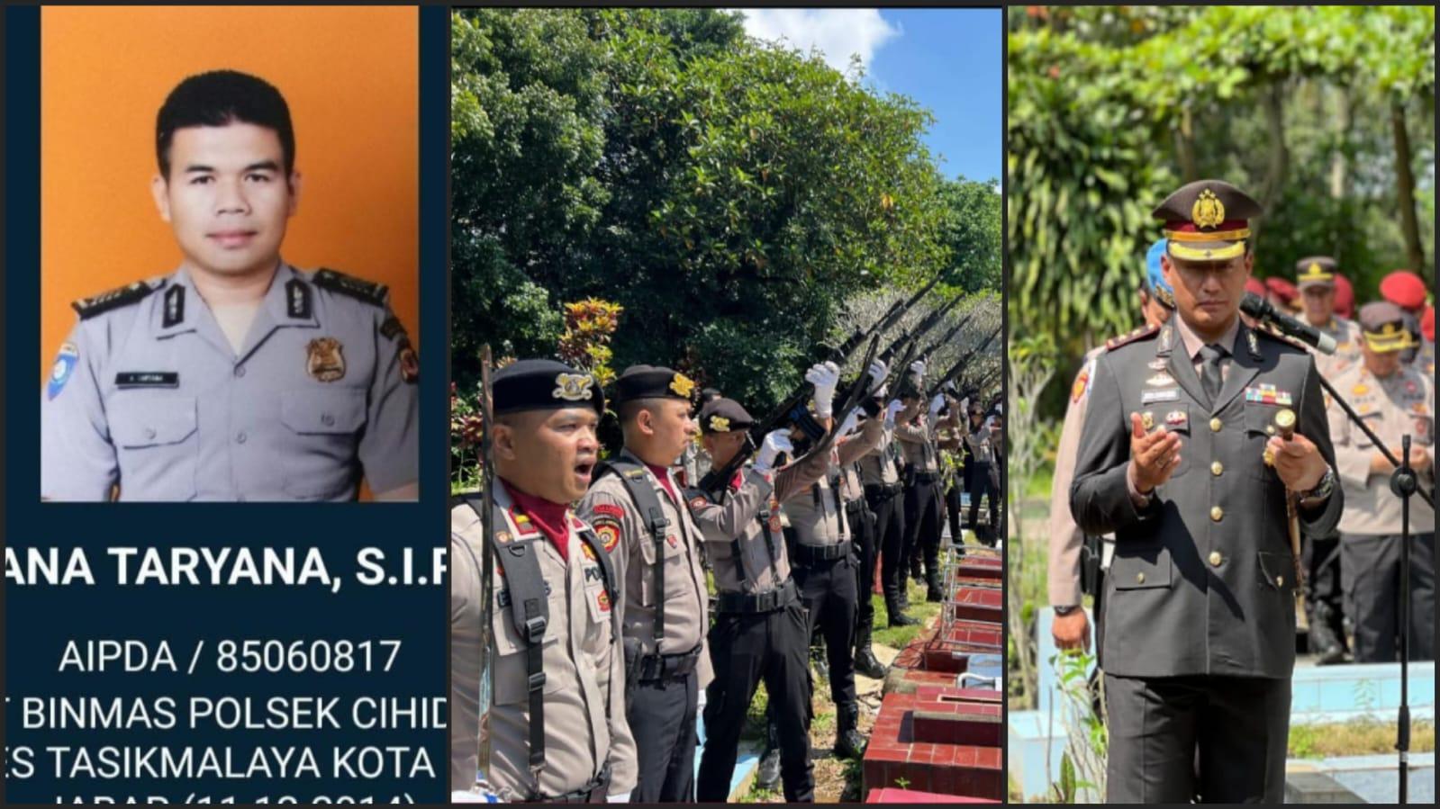 Polres Tasikmalaya Kota Berduka, Aipda Ana Taryana Sosok Bhayangkara Teladan Disemayamkan dengan Upacara Khidmat
