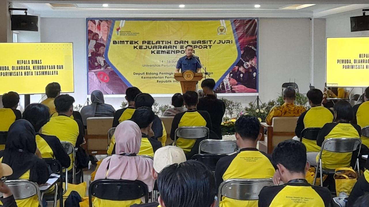 Bimtek Pelatih dan Wasit/Juri E-Sport Kemenpora di Kota Tasikmalaya, Kadisporabupar Dorong Komitmen dan Kolaborasi