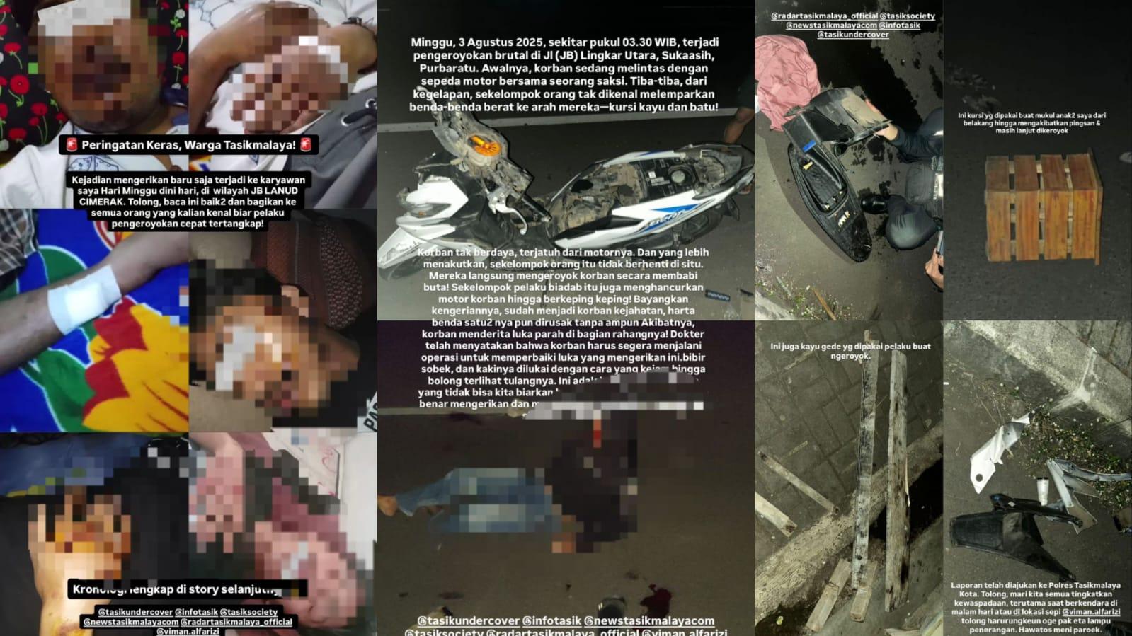 Dua Karyawan Konveksi Dikeroyok Sekelompok Orang di Lingkar Utara Tasikmalaya, Korban Alami Luka Parah