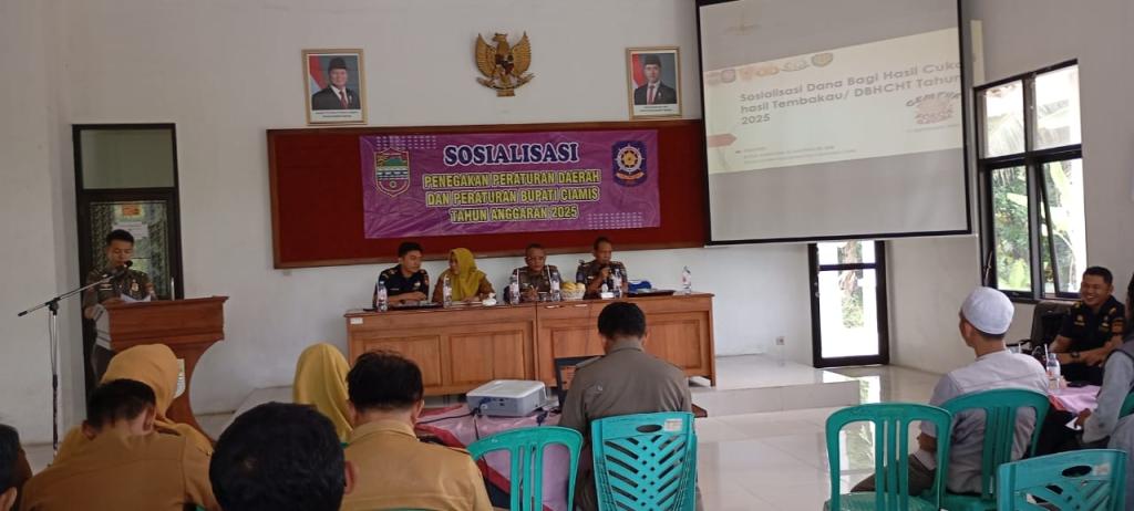 Satgas DBHCHT Ciamis Gencarkan Sosialisasi Pemberantasan Rokok Ilegal di Cimaragas