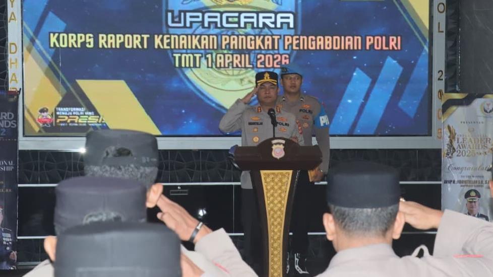 Kapolres Ciamis Pimpin Korp Raport Kenaikan Pangkat Pengabdian, Tekankan Integritas dan Kinerja Anggota