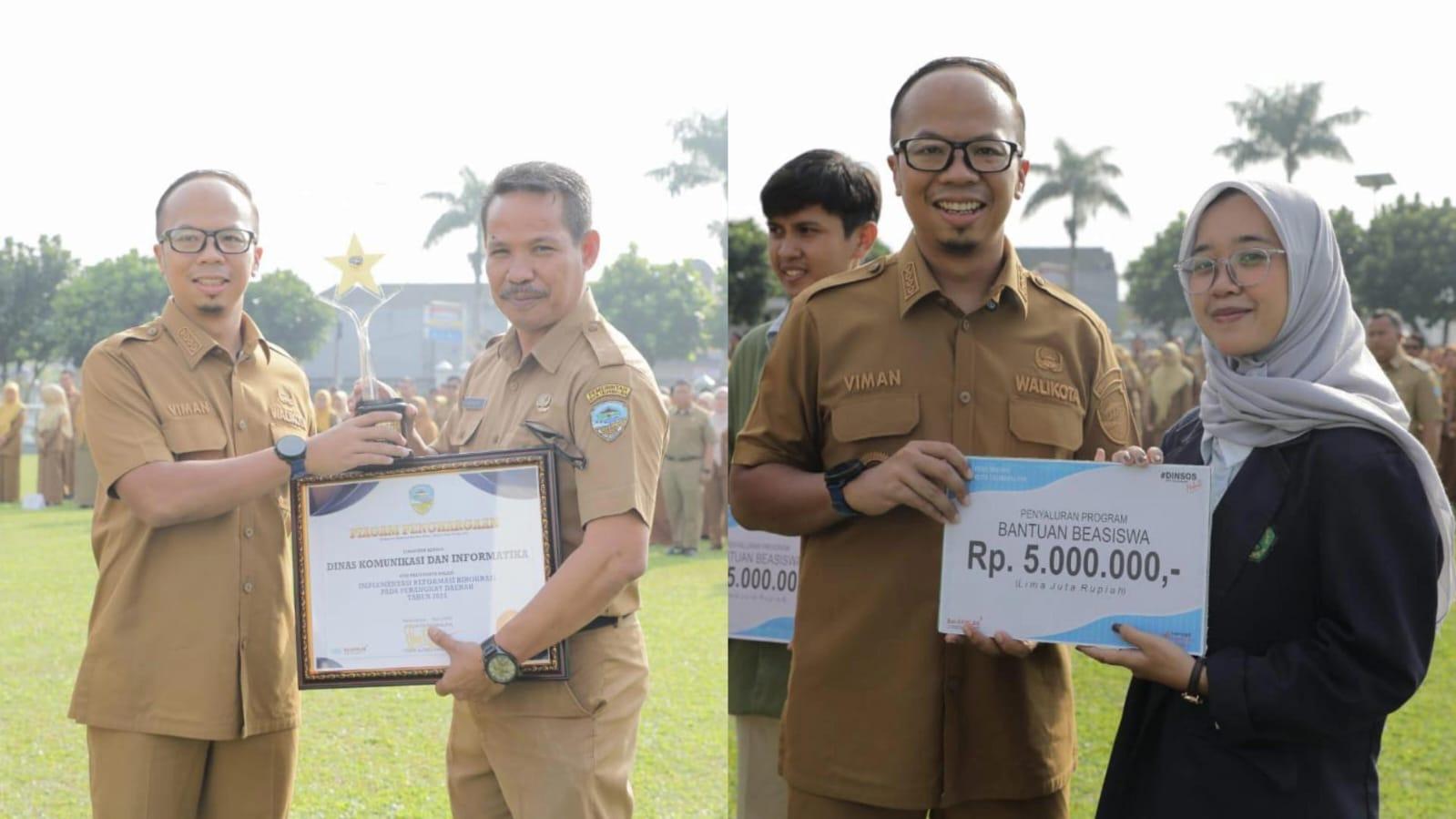 Indeks Reformasi Birokrasi Kota Tasikmalaya Naik Kelas, Wali Kota Berikan Penghargaan Kepada Tiga Perangkat Daerah