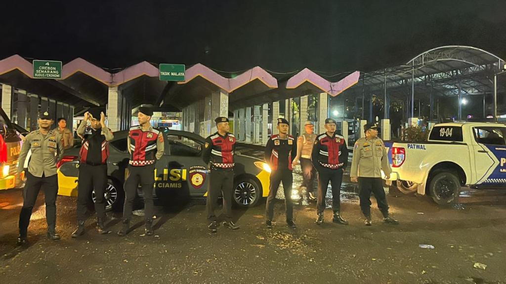 Jaga Keamanan di Akhir Pekan, Polres Ciamis Patroli Skala Besar