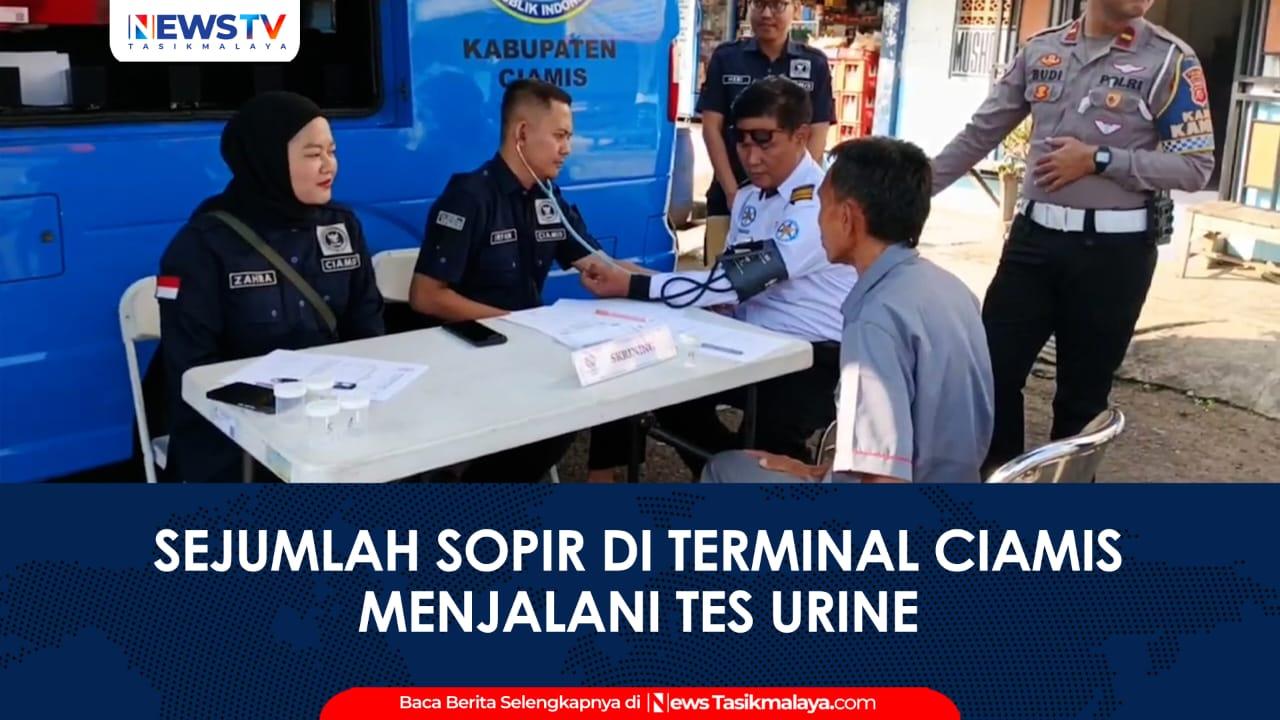 VIDEO: Jelang Mudik Lebaran, Sopir Bus di Ciamis Jalani Tes Urine dan Pemeriksaan Kendaraan