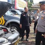 Kapolres Tasikmalaya Kota Tinjau Kesiapan Kendaraan Dinas Jelang Tugas Operasional