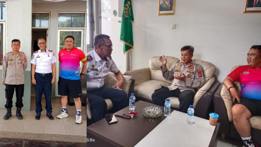 Kapolsek Kadipaten bersam Bhabinkamtibmas Sambangi Jembatan Timbang Gentong Tasikmalaya, Ajak Jaga Kondusivitas