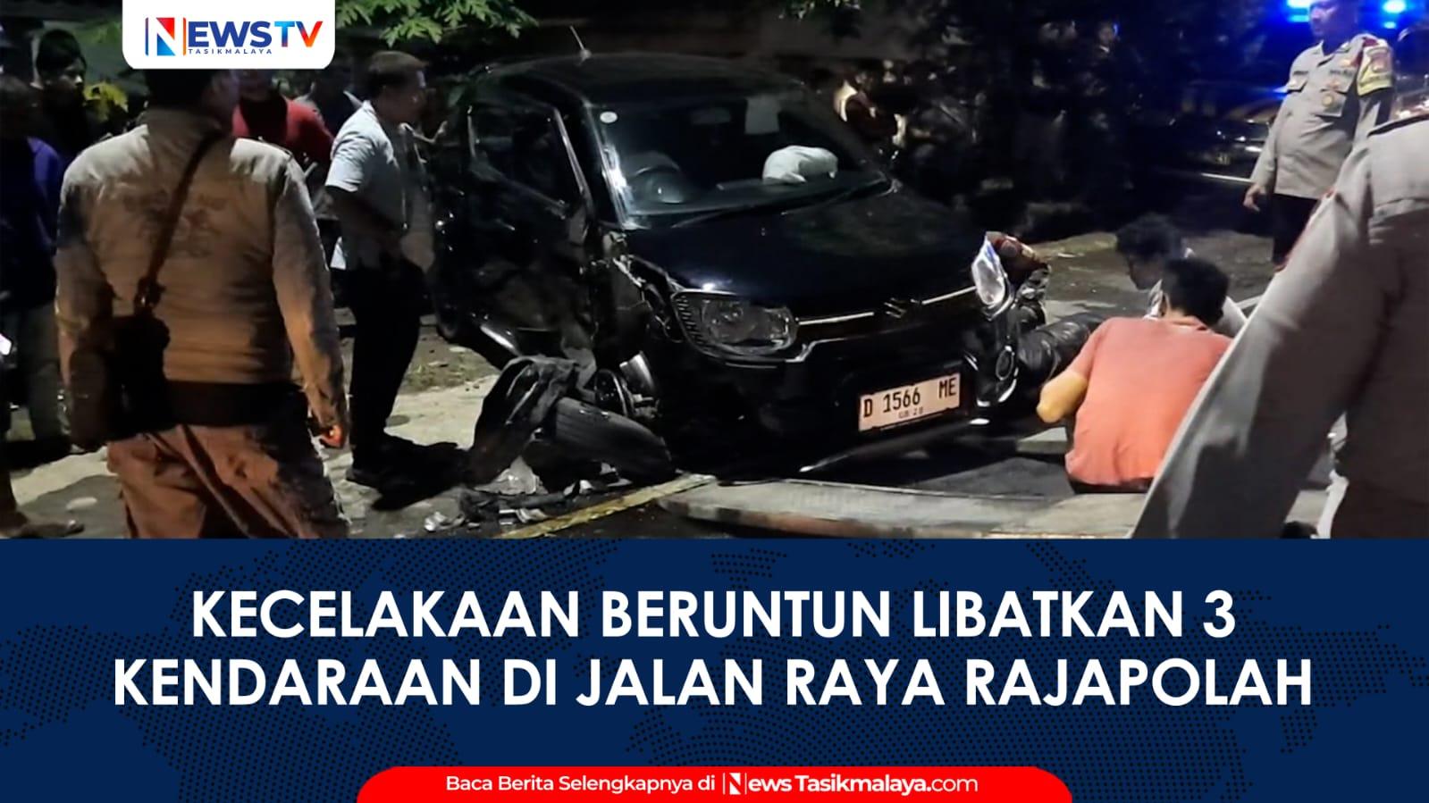 VIDEO: Kecelakaan Beruntun di Jalan Raya Rajapolah Tasikmalaya: Truk Terguling, City Car dan Bus Rusak