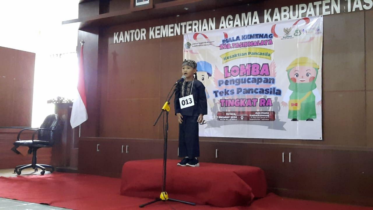 Lomba Lafalkan Pancasila Tingkat PAUD Warnai Peringatan Hari Kesaktian Pancasila di Tasikmalaya