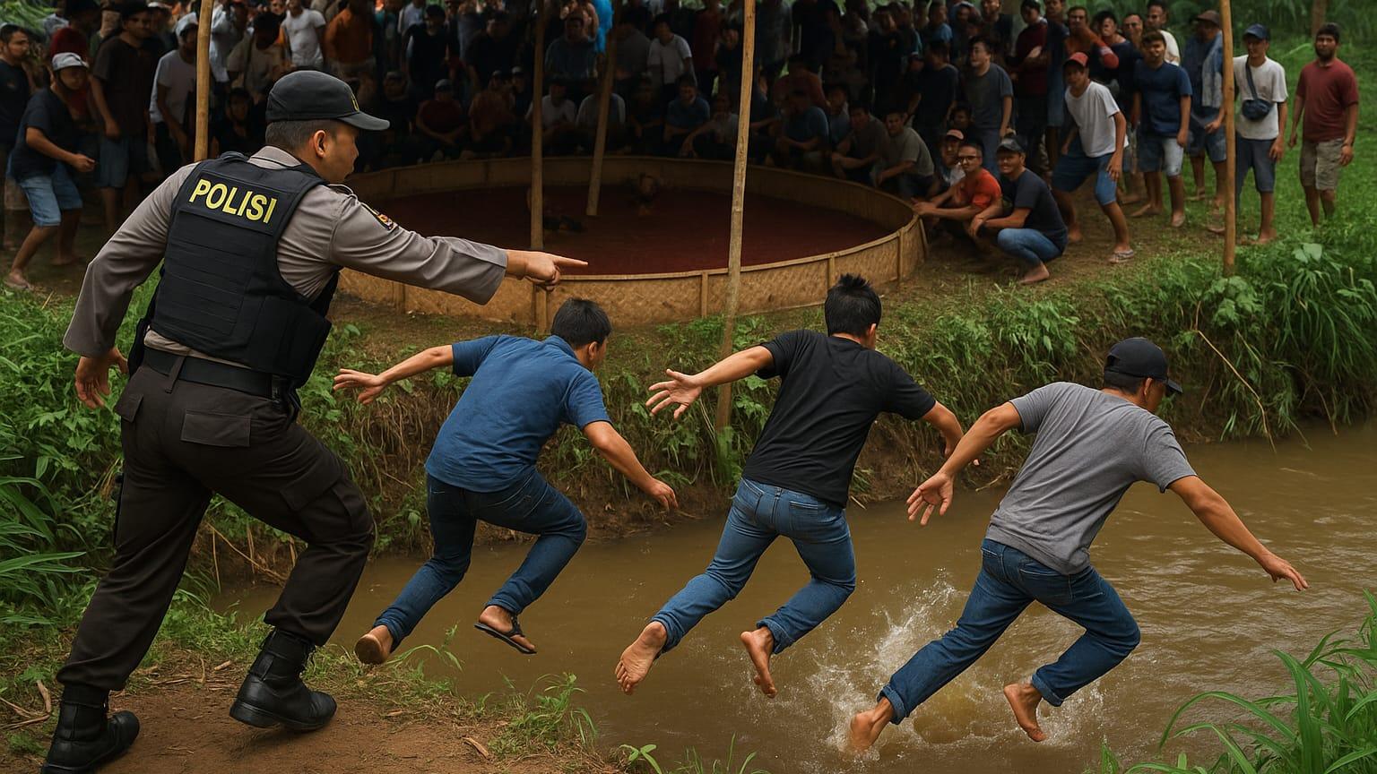 Loncat ke Sungai saat Polisi Grebek Sabung Ayam, Pemuda Garut Belum Ditemukan