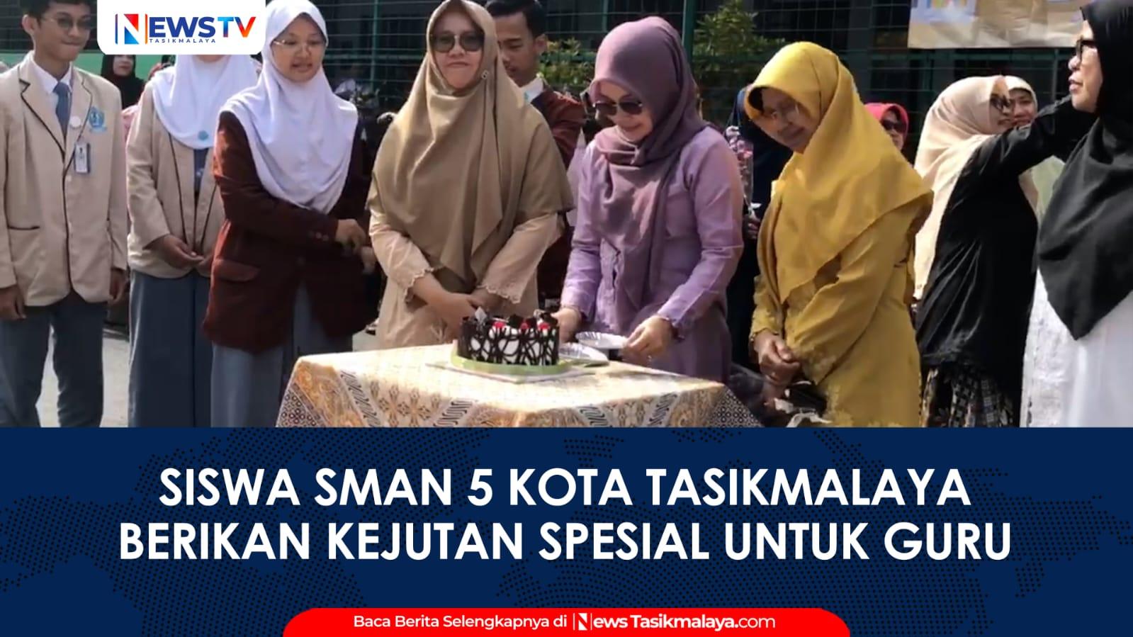 VIDEO: Momen Haru HGN 2024, Siswa SMA Negeri 5 Tasikmalaya Berikan Kejutan untuk Guru