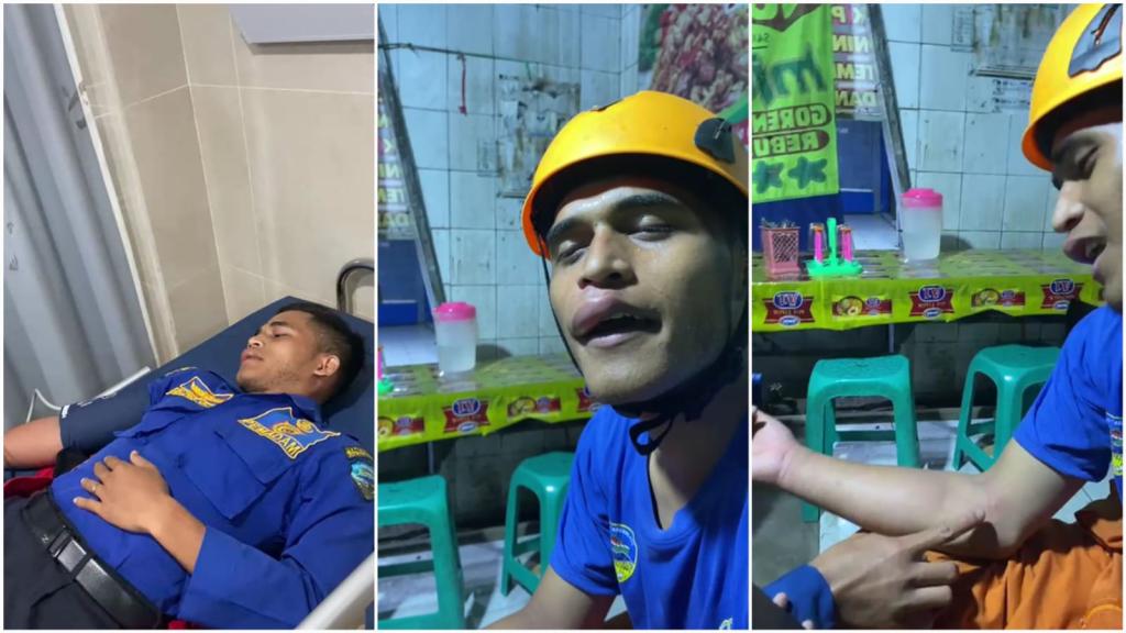 Perjuangan Petugas Damkar Kota Tasikmalaya Evakuasi Sarang Lebah, Tersengat hingga Bibir Bengkak